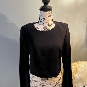 Elizabeth and James Black Crop Top